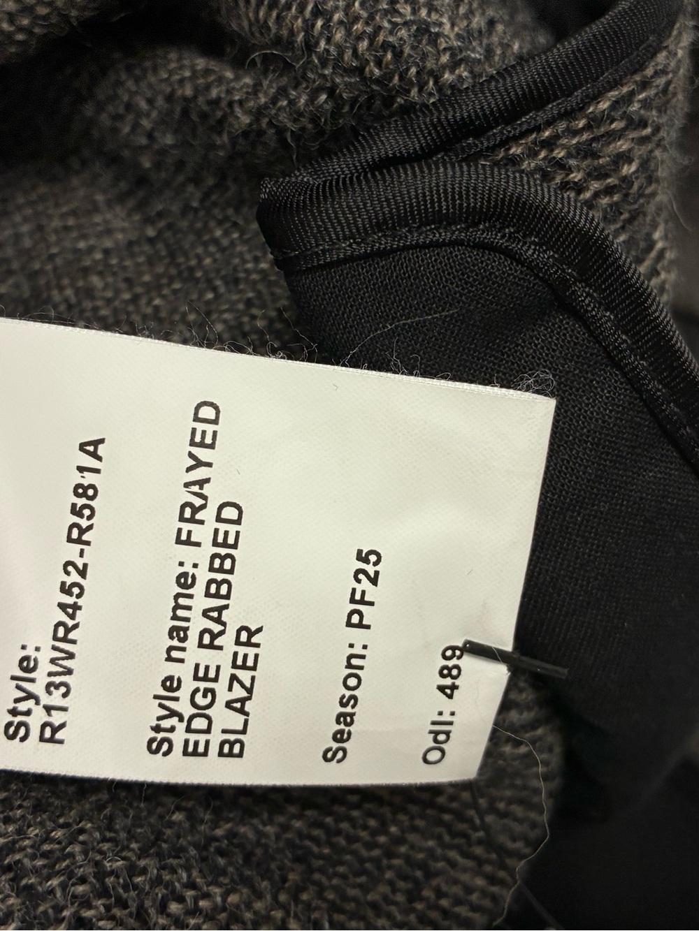 $1698 R13 Frayed Edge Oversized Ragged Blazer XS - Picture 13 of 16